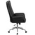 High Back Black Leather Executive Swivel Chair with Flared Arms