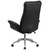 High Back Black Leather Executive Swivel Chair with Flared Arms