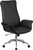 High Back Black Leather Executive Swivel Chair with Flared Arms