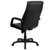 High Back Black Leather Executive Swivel Chair with Memory Foam Padding with Arms