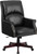 High Back Pillow Back Black Leather Executive Swivel Chair with Arms