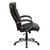 High Back Espresso Brown Leather Executive Swivel Chair with Arms
