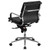Mid-Back Black Leather Executive Swivel Chair with Synchro-Tilt Mechanism and Arms