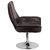 Brown Leather Side Reception Chair