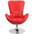 Red Leather Side Reception Chair