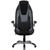 High Back Black and Gray Vinyl Executive Swivel Chair with Black Mesh Insets and Flip-Up Arms