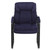 Navy Microfiber Executive Side Reception Chair with Sled Base