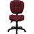 Mid-Back Burgundy Fabric Multifunction Ergonomic Swivel Task Chair