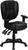 Mid-Back Black Leather Multifunction Ergonomic Swivel Task Chair with Adjustable Arms