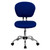 Mid-Back Blue Mesh Swivel Task Chair with Chrome Base