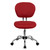 Mid-Back Red Mesh Swivel Task Chair with Chrome Base
