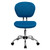 Mid-Back Turquoise Mesh Swivel Task Chair with Chrome Base