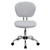 Mid-Back White Mesh Swivel Task Chair with Chrome Base