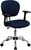 Mid-Back Navy Mesh Swivel Task Chair with Chrome Base and Arms