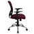 Mid-Back Burgundy Mesh Swivel Task Chair with Chrome Base and Arms [DXHi8369FiALLiBY]