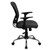 Mid-Back Dark Gray Mesh Swivel Task Chair with Chrome Base and Arms
