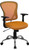 Mid-Back Orange Mesh Swivel Task Chair with Chrome Base and Arms [H-8369F-ORG-GG][DXHi8369FiORG]