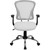 Mid-Back White Mesh Swivel Task Chair with Chrome Base and Arms [DXHi8369FiWHT]
