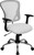 Mid-Back White Mesh Swivel Task Chair with Chrome Base and Arms [DXHi8369FiWHT]