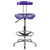Vibrant Violet and Chrome Drafting Stool with Tractor Seat