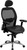 High Back Black Super Mesh Executive Swivel Chair with Leather Seat, Knee Tilt Control and Adjustable Arms