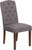 Gray Fabric Tufted Parsons Chair