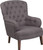 Gray Fabric Tufted Arm Chair