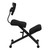 Ergonomic Kneeling Chair with Back in Black Mesh and Fabric