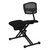 Ergonomic Kneeling Chair with Back in Black Mesh and Fabric