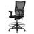 Big & Tall 400 lb. Rated Black Mesh Drafting Chair with Adjustable Arms
