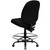 Big & Tall 400 lb. Rated Black Fabric Drafting Chair