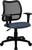 Mid-Back Navy Blue Mesh Swivel Task Chair with Adjustable Arms