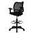 Mid-Back Black Mesh Drafting Chair with Adjustable Arms