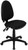 Mid-Back Black Fabric Multifunction Swivel Task Chair with Adjustable Lumbar Support