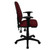 Mid-Back Burgundy Fabric Multifunction Swivel Task Chair with Adjustable Lumbar Support and Adjustable Arms