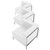 White Leather 3 Piece Corner Chair Set