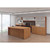 OSL-Series Executive Bow Front Desk, Hutch with Glass Doors,  Wardrobe and Storage Cabinets - Typical NXOS141