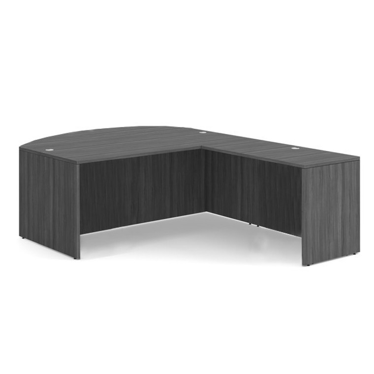 OSL-Series 71" x 83" Bow Front Executive L-Shape Office Desk Shell (No Drawers)
