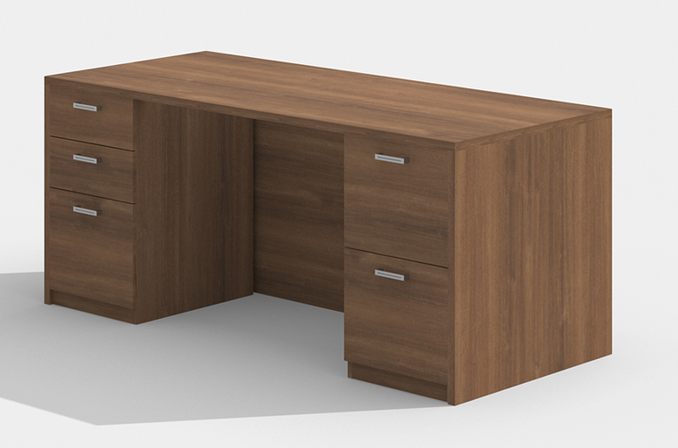 AM-Series 60" Executive Desk with Double Pedestals