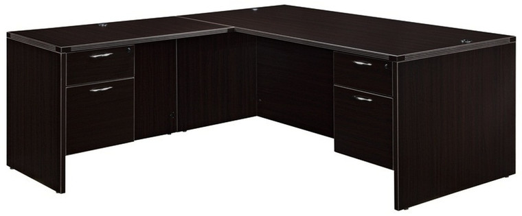 AM-Series 60" Executive L-Shape Desk with Suspended Drawers