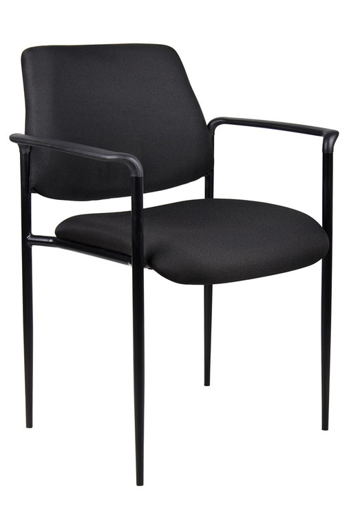 Black Fabric Stack Guest Chair