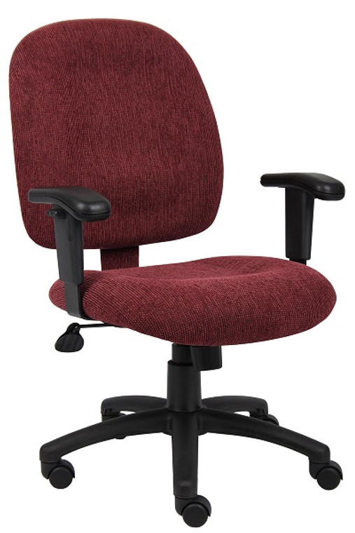 Wine Chenille Fabric Ergonomic Task Chair