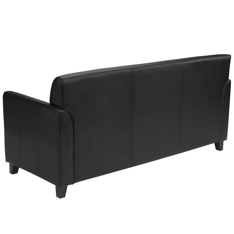 Diplomat Series Black Leather Sofa