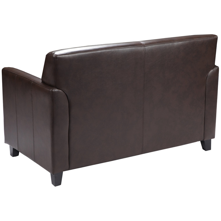 Diplomat Series Brown Leather Love Seat