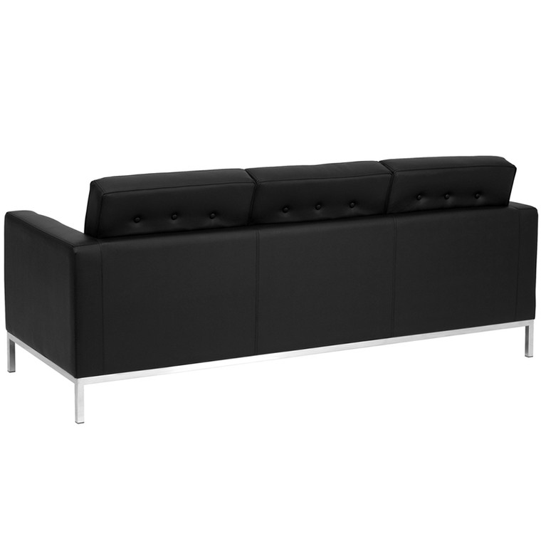 Lacey Series Contemporary Black Leather Sofa