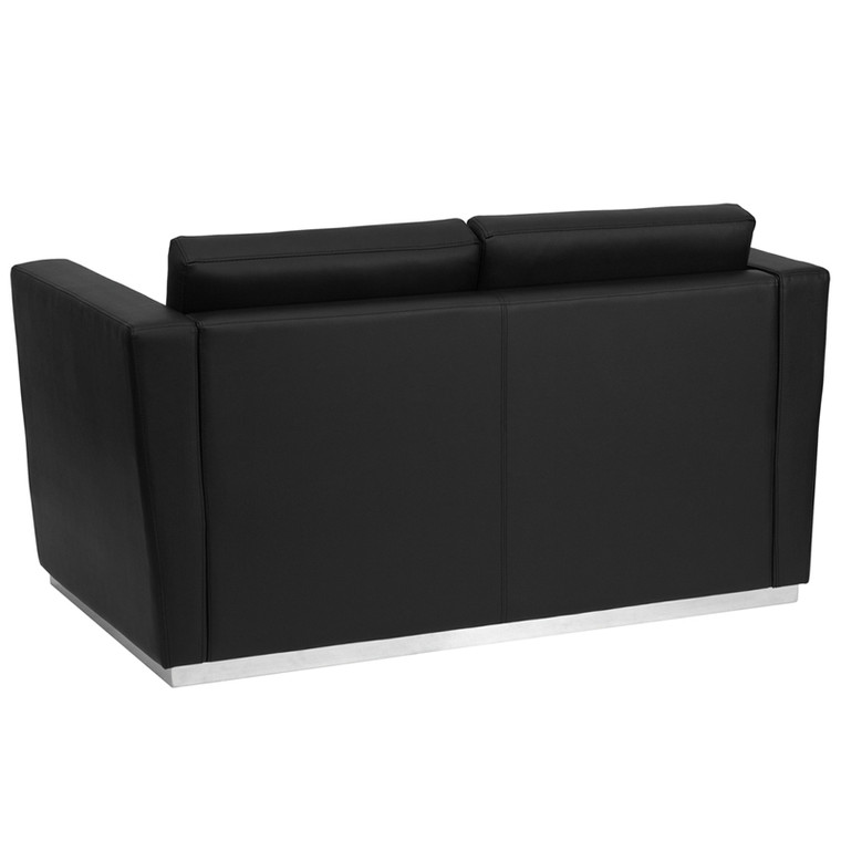 Trinity Series Black Leather Love Seat