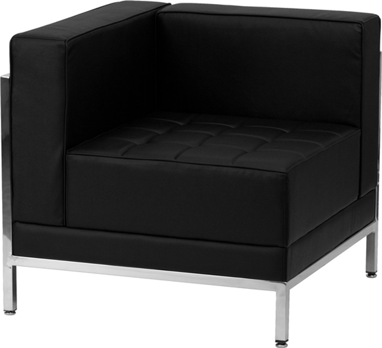 Imagination Series Black Leather Sectional Configuration, 9 Piece Set