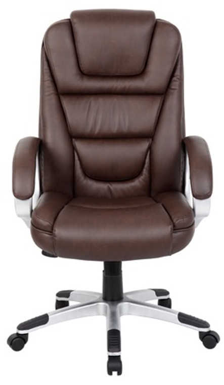 High Back Brown Leather Executive Chair