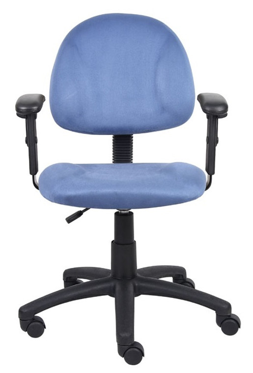 Blue Microfiber Deluxe Posture Task Chair