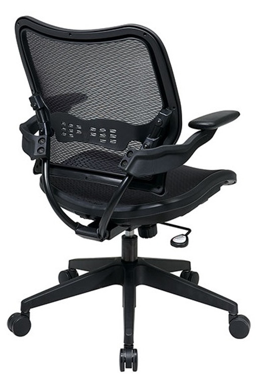 Deluxe Dark Seat and Back Chair with Cantilever Arms
